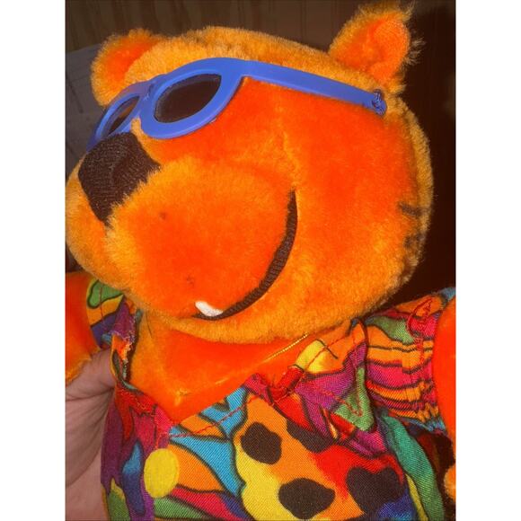 ⭐️Vintage Nanco Heathcliff in Shirt&Sun glasses 2000 Plush Stuffed Animal 11" - Picture 8 of 12